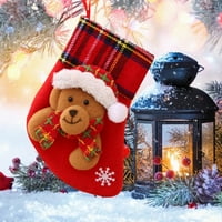 Božićne čarape Santa Claus Snowman Elk medvjed božićne ukrase za vešanje vešanja bombona za zabavu za