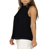 Colisha Women Ljeto Top bez rukava na vrhu haljine Halter T majice Casual party Solid Boja bluza Crna