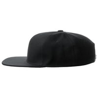 Classic Snapback Hat Custom A do Z Početna podignuta slova, crna kapa Bijela kraljevska slova