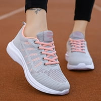 Čipka za trčanje na vanjskim cipelama prozračne modne mrežice cipele za žene sportske žene, siva