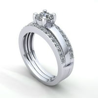 Real 0.75carat Round Cut Diamond Dame Bridal Solitaire Angažova za angažovanje prstenasto 18k ruža,