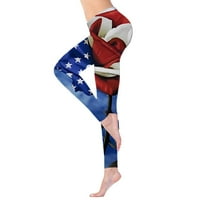 Ženske uske joge hlače Dan nezavisnosti Ispiši gamaše teretni hlače za žene posteljine hlače za žene