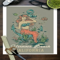 Plaža Hermosa, Kalifornija, sirena i sidro