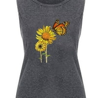 Prodaja ženskih majica bez rukava opušteno-fit bluza modna odjeća Crewneck Duks leptir cvijet grafički