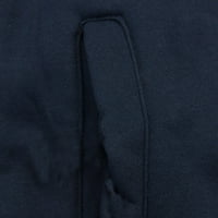 Ediodpoh Ženska modna cvjetna jakna za tisak Zipper džepni duks duge rukave kaputice Navy_ xxl