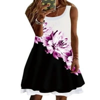 GRIANOOK LADIES Sundress Swing haljina tunička duljina koljena haljina cvjetna tiskana, jednostavna