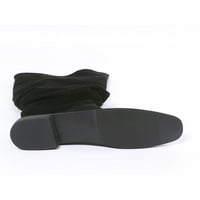 Lacyhop ženske uredske ležerne cipele sa koljena, povlačenje cipela s klizanjem crne 8.5