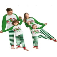 Božićna porodica podudaranje dinosaura tiska za ispis Stripe Hlače pidžame setovi za odmor za spavanje