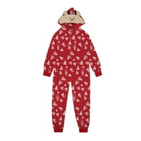 Sehao Family Pajamas setovi Božićne pidžame za muškarce Jesen Zimska s kapuljača za spavanje za tatu