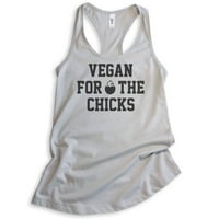 Vegan za The Chicks Tank Top, Ladies Racerback Tank top, Veganski rezervoar, rezervoar za veganizam,