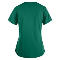 Bazyrey Womens V-izrez Modni pulover Ženska majica s kratkim rukavima Green XL