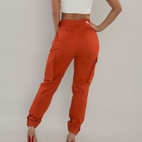 Odeerbi teretne hlače za žene casual hlače kombinezone kombinezone hlače hlače crvena