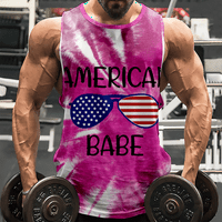 4. jula grafički mišićni majica bez rukava Američka zastava USA zastava 4. jula Eagle Tank erage Torp