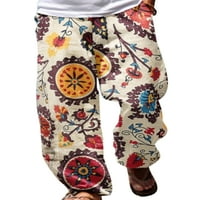 Colisha muns ugrađene hlače lagane dno slobodno vrijeme cvjetne pantalone s džepovima