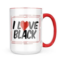 Neonblond I Love Crna krigla poklon za ljubitelje čaja za kafu