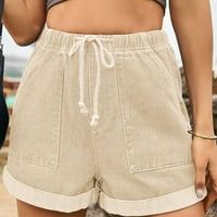 Ženske modne jean kratke hlače Ljeto Ležerne prilike s kratkim trapericama Neispravno izvlačenje elastičnih struka traper šarke sa džepom