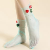 Božićne čarape za žene parovi Ženske modne svilene čarape čarape Prozračne čarape čipke čvrste čarape