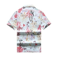 Bluza dugačak zimska majica za rupu s rukavima za muškarce Muškarci Ležerne tipke Plaža Ispis Ispirt