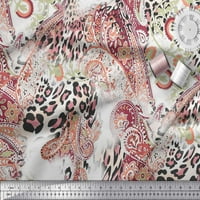Soimoi narančasto pamuk poplin tkanina Paisley & Leopard životinjska koža za štampanje tkanine sa dvorištem