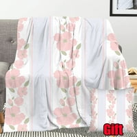 Vintage cvjetni bacao je pokrivač sa jastučnicima za cijelu sezonu ultra-mekani komforni klima uređaj