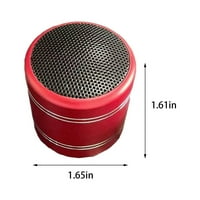RDeuod Bluetooth zvučnici, M Metal Bluetooth zvučnika serija Visoka volumena mali čelični topovi mobilni telefon Bežični vanjski radnotop prijenosni mali zvučnik, crvena, 13.5 × 7 ×