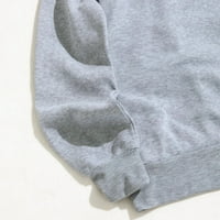 Pacouns dukseva za žene, ženska dnevna ispisuje dugačak pulover slovo ispisa o vratu tisak dugih rukava