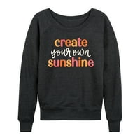 Instant poruka - Kreirajte svoje sunce - ženski lagani francuski pulover Terryja