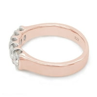 CT okrugli rezani laboratorij kreirao je Moissine Diamond Five kameni vjenčani prsten za žene u 14K