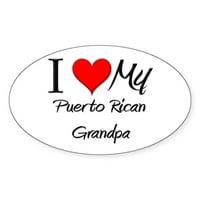 Cafepress - Volim moju puerto Ričku djed ovulnu naljepnicu - naljepnica