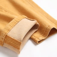 Virmaxy hlače za muškarce Čvrsta boja lagano rastezanje Slim Stretch male ravno traperice Modni dom