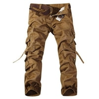 Muške hlače čišćenje muških labavih više džepa opterećenih kombinezona na otvorenom ležerne hlače pantalone