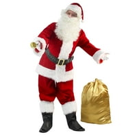 Muškarac Santa Suit Accessories, Deluxe Odrasli Božićni Santa Claus Costim -XL