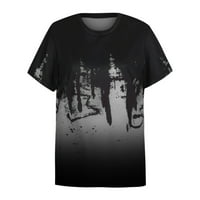 Ecqkame Muška majica Set Clearence Muška modna casual odijelo 3D digitalna štampa majica crna m