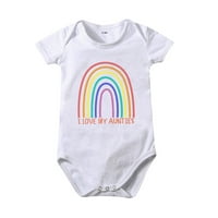 Odjeća za bebe Toddler Odjeća Rainbow Print Volim svoje Anties Baby Playuit za bebu za 0-24m
