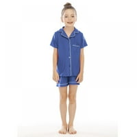 Dječja djevojka pidžama postavila je kratki rukav PJS Sleepweary Button-down Soft Wightwend Letwer Nightie