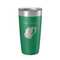 Jezero Harney Mapa Tumbler Travel Gol izolirana laserska urezana kava Cup Florida oz Green