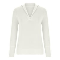Olyvenn Jesenski zimski džemperi za ženske bluze Počlani vitak fit casual modne čvrste žene V-izrez