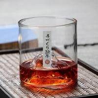 Clearsance japansko stil Whiskey Cup Mountain Plitki oblik Prozirna staklena čaša Fuji Artwork poklon viski staklena pukotina vodka čaša za vino