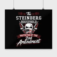 Prezime Steinberg Poster - Domaćinstvo zaštićeno 2. drugom Amandmanom - Personalizirani ljubitelji pištolja