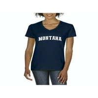 Ženska majica V-izrez kratki rukav - Montana