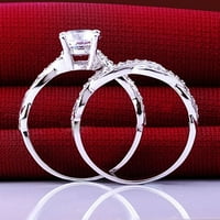 Ženski set prstena od srebrnog rivestona, SAD 7
