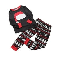 Božićne pidžame za porodičnu podudaranje porodice Santa Claus Hat Print Pijamas set PJS Holiday Xmas