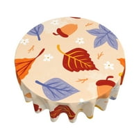 Vodootporna stolna krpa, jesenja matica napušta poliesterski okrugli stolnjak za dekor blagovaonice