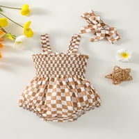 Arvbitana novorođenčad djevojčice ljetna odjeća set bez rukava cvjetni print mirokrut + bow trake za