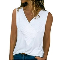 Solacol ženske bluze i vrhovi Ležerne prilične žene u obliku solidne boje V-izrez V-izrez Vest Ležerne
