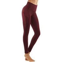 UUBLIK High Squik ženski uski elastični brzi suhi čvrsti džep joga hlače fitness joga hlače trčanje