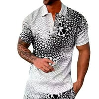 Muške ljetne prugaste tiskane majice stilski grafički casual kratkih rukava ukras za bluze i vrhovi