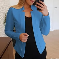 Žene remel Blazer Casual Blazers Otvoreno prednji dugi rukav blejner radne kancelarijske jakne