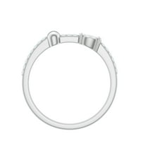 CENTAR MIRACLE ploča Diamond Remise Prsten za žene, 14k bijelo zlato, SAD 11.00