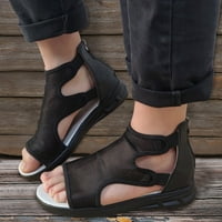 Ženske dame modne ležerne prilike čvrste otvorene platforme sa sandale cipele za plažu crna 6.19980